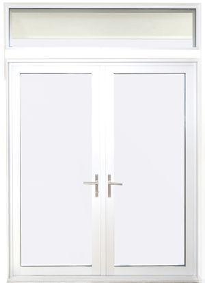 Białe aluminiowe drzwi